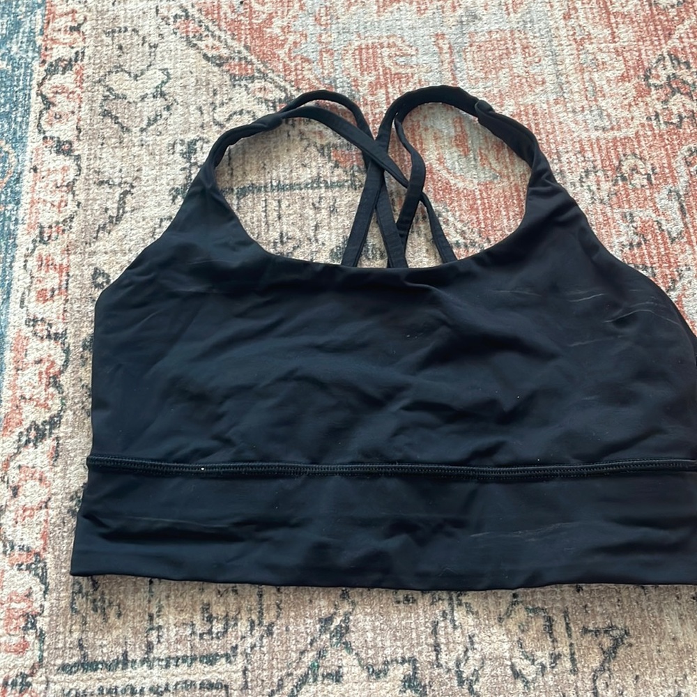 Black sports bra lululemon